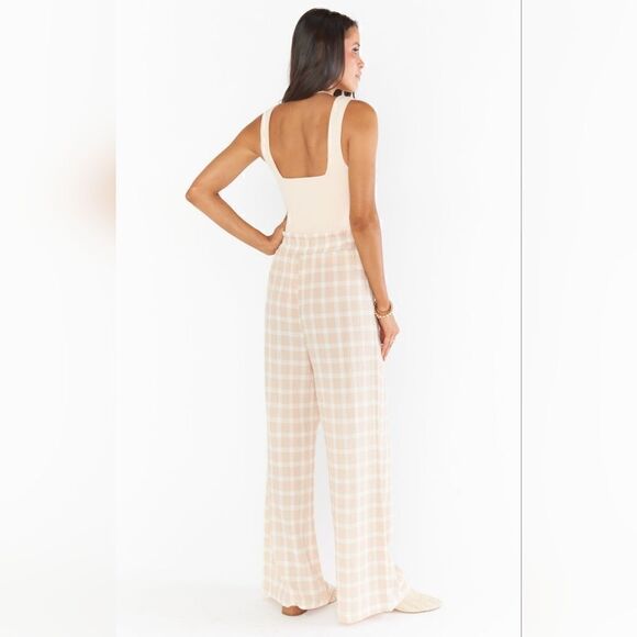 Show Me Your MuMu Roitman Cropped Wide Leg Plaid Pants Size Small NWT - Picture 5 of 9